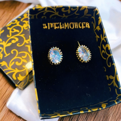 Kolczyki z mosiądzu z cyrkonem